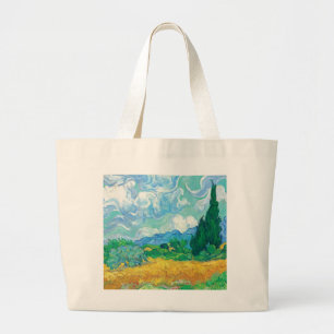 Cypresses Large Tote Bag