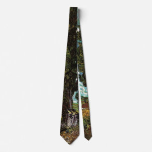 Cypresses with Female Figures by Vincent van Gogh Tie