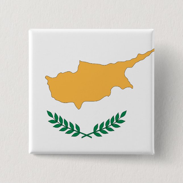Cyprus 15 Cm Square Badge (Front)