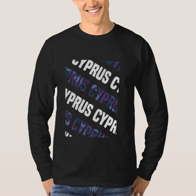 Cyprus Camo Pattern Purple Camouflage T-Shirt (Front)