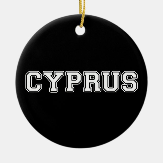 Cyprus Ceramic Tree Decoration (Front)