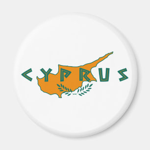 cyprus country map flag travel symbol nation magnet