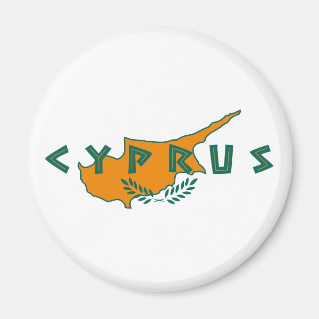 cyprus country map flag travel symbol nation  magnet (Front)