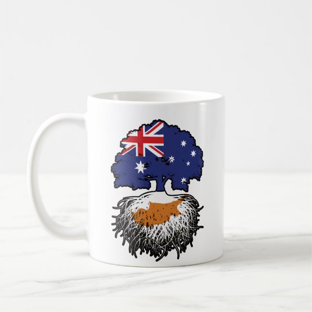 Cyprus Cypriot Australian Australia Tree Roots Coffee Mug (Left)
