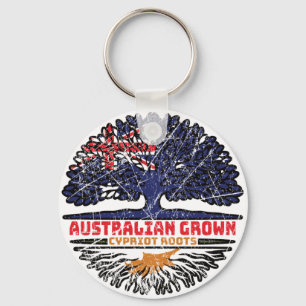 Cyprus Cypriot Cypriote Australian Australia Tree Key Ring