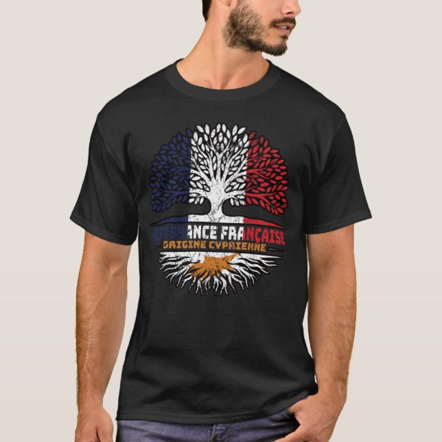 Cyprus Cypriot Cypriote French France Tree Roots T-Shirt (Front)