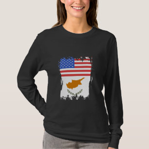 Cyprus Cypriot Pride USA America Cypriot Flag Cypr T-Shirt