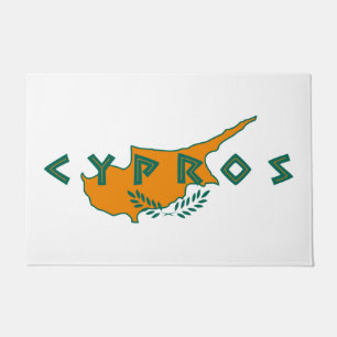 Cyprus cypros country flag text symbol greek trave doormat