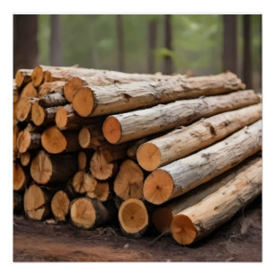 Cyprus firewood pile poster