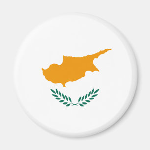 Cyprus Fisheye Flag Magnet
