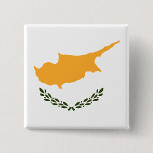 Cyprus Flag 15 Cm Square Badge
