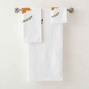 Cyprus flag bath towel set