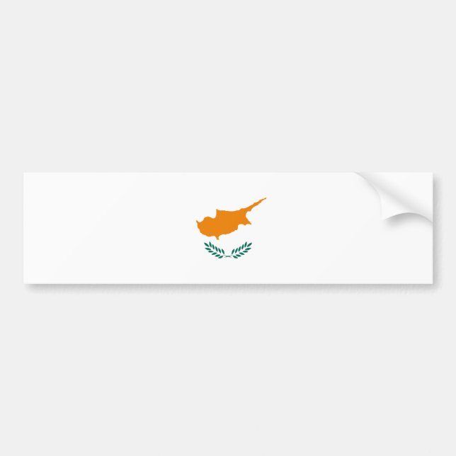 Cyprus Flag CY Bumper Sticker (Front)