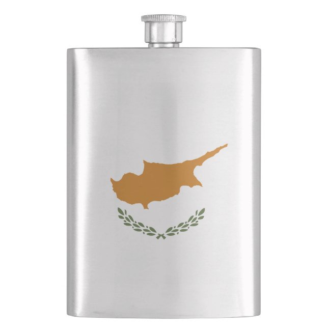 Cyprus flag hip flask (Front)