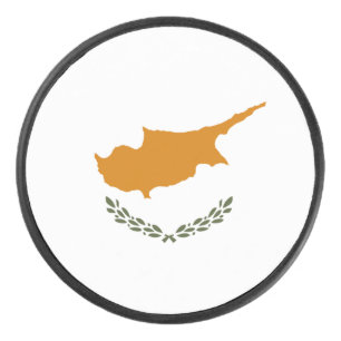 Cyprus Flag Hockey Puck