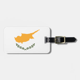 Cyprus flag luggage tag