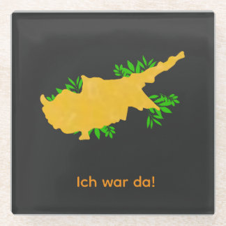 Cyprus - Flag Map - zypern travel Glass Coaster