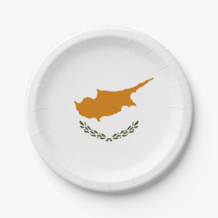 Cyprus Flag Paper Plate