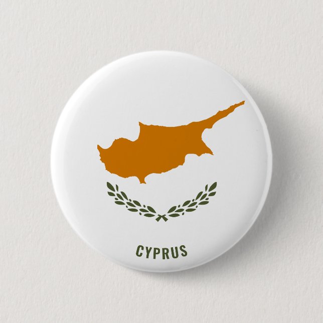 Cyprus Flag Patriotic Button (Front)