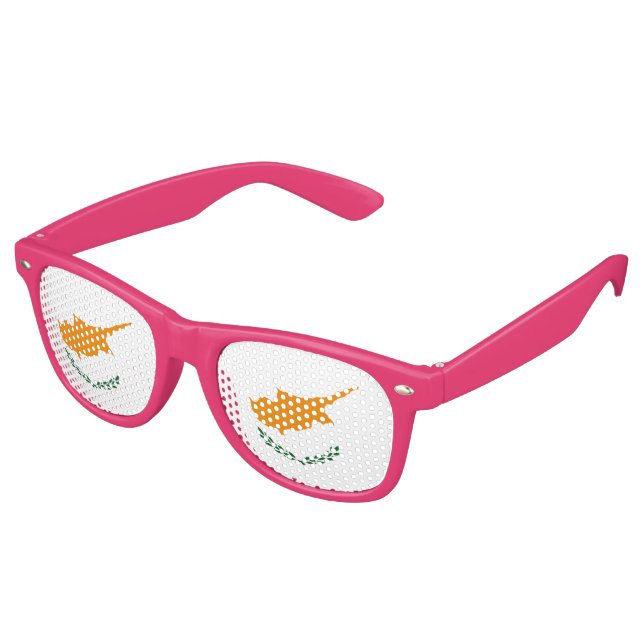 Cyprus Flag Retro Sunglasses (Angled)