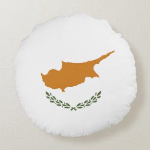 Cyprus flag round cushion