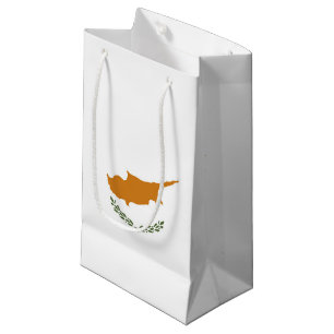 Cyprus flag small gift bag