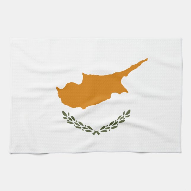 Cyprus Flag Tea Towel (Horizontal)