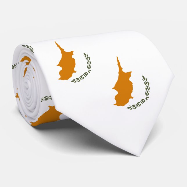 Cyprus Flag Tie (Rolled)