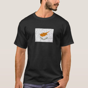 Cyprus Flag With Vintage Cypriot National Colours  T-Shirt
