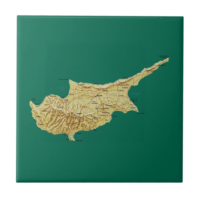 Cyprus Map Tile (Front)