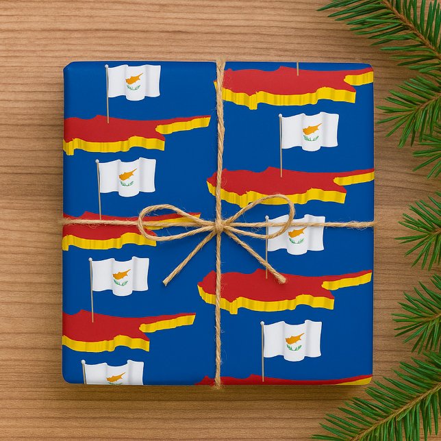 Cyprus Map Wrapping Paper (Creator Uploaded)