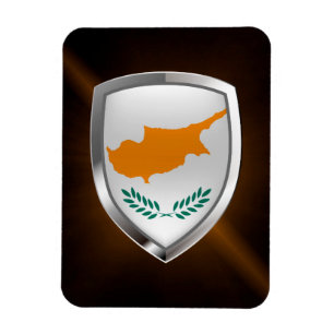 Cyprus Metallic Emblem Magnet