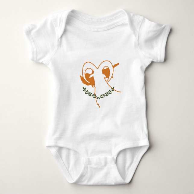 Cyprus Mouflon Cypriot National Animal Flag Baby Bodysuit (Front)