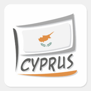 Cyprus  Pride X Flag  Square Sticker