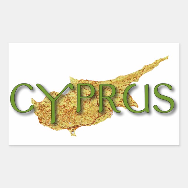 Cyprus Rectangular Sticker (Front)