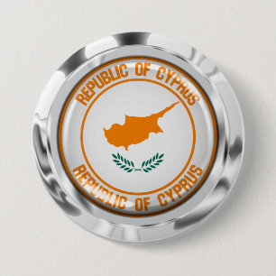 Cyprus Round Emblem 7.5 Cm Round Badge