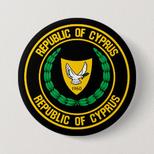 Cyprus Round Emblem 7.5 Cm Round Badge