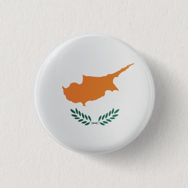 Cyprus  Round Icon Flag 3 Cm Round Badge (Front)