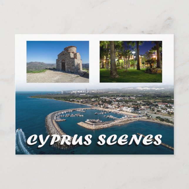 Cyprus scenes postcard (Front)