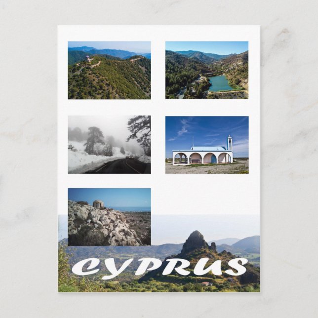 Cyprus scenes postcard (Front)