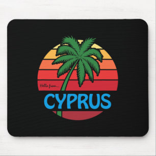 Cyprus Summer Palm Tree Beach Cypriot Souvenir Gra Mouse Pad