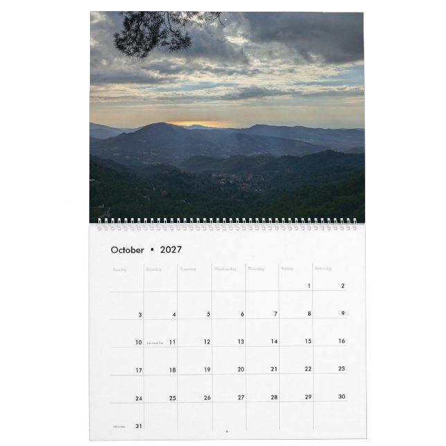 Cyprus Troodos calendar (Oct 2027)
