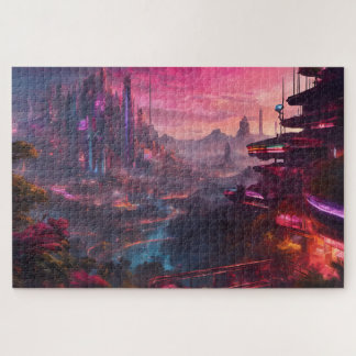 Cypunk City Jigsaw Puzzle
