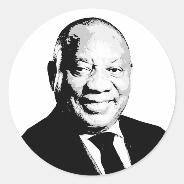 Cyril Ramaphosa Classic Round Sticker (Front)