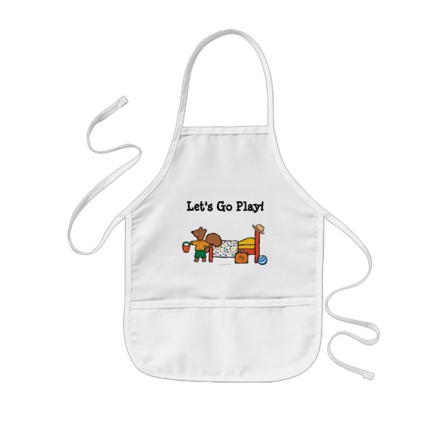 Cyril the Squirrel on Vacation Kids Apron (Front)