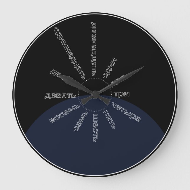Cyrillic Character Large Clock (Front)