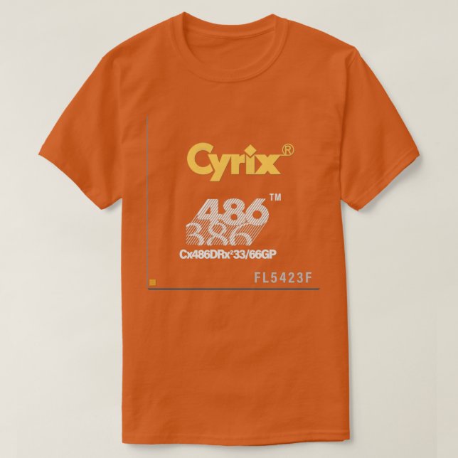 Cyrix 486DRx Vintage CPU T-Shirt (Design Front)
