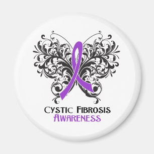 Cystic Fibrosis Awareness Butterfly Magnet