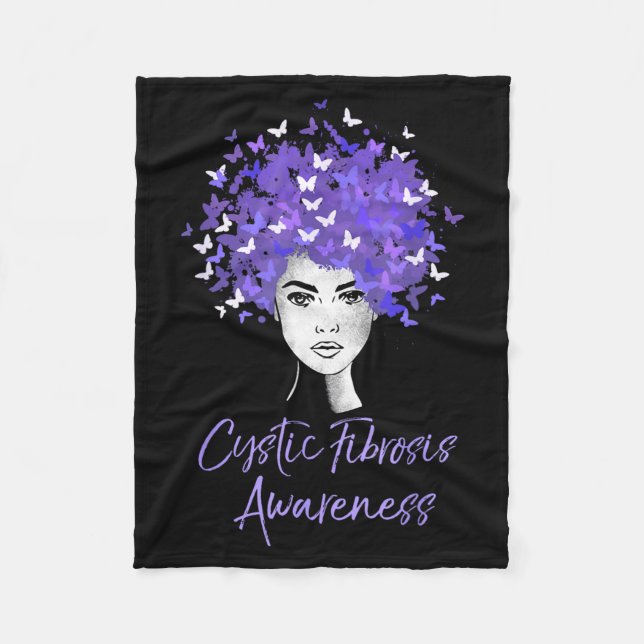 Cystic Fibrosis Awareness Fleece Blanket (Front)