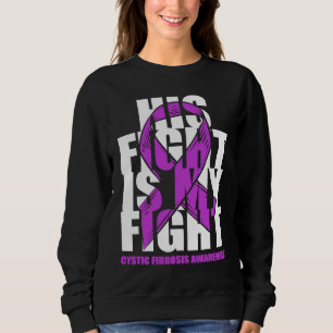 Cystic Fibrosis Awareness Month Purple Ribbon His  Sweatshirt